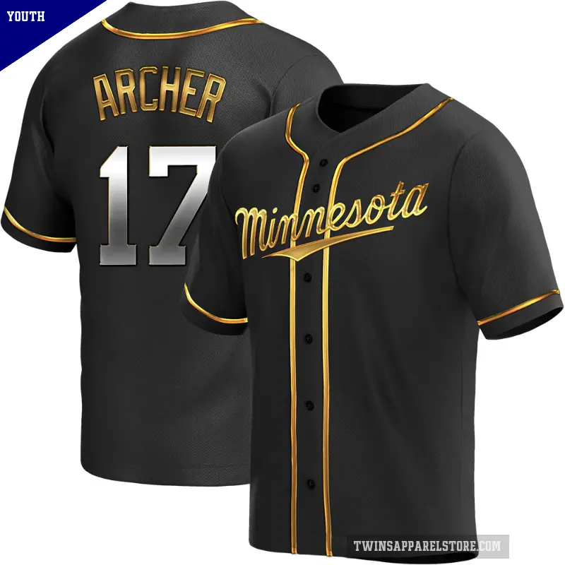 Youth No.17 Chris Archer Minnesota Twins Gold Replica Black en Alternate Jersey