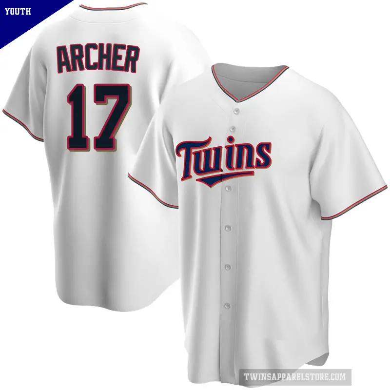 Youth No.17 Chris Archer Minnesota Twins White Replica Home Jersey