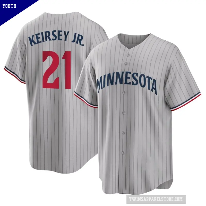 Youth No.21 DaShawn Keirsey Jr. Minnesota Twins Gray Replica Road Jersey