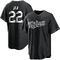 Youth No.22 Griffin Jax Minnesota Twins Black/White Replica Jersey