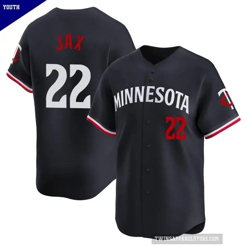 Youth No.22 Griffin Jax Minnesota Twins Navy Limited Alternate Jersey