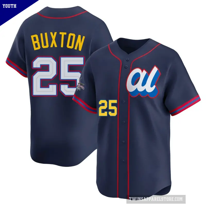 Youth No.25 Byron Buxton Minnesota Twins Navy Limited American League 2025 All-Star Edition Jersey