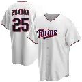 Youth No.25 Byron Buxton Minnesota Twins White Replica Home Jersey