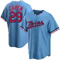 Youth No.29 Rod Carew Minnesota Twins Light Blue Replica Alternate Jersey