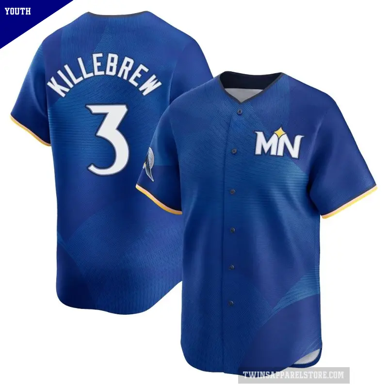 Youth No.3 Harmon Killebrew Minnesota Twins Royal Limited 2024 City Connect Jersey