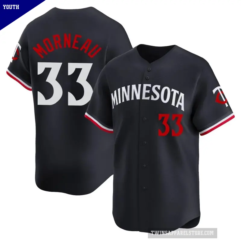 Youth No.33 Justin Morneau Minnesota Twins Navy Limited Alternate Jersey