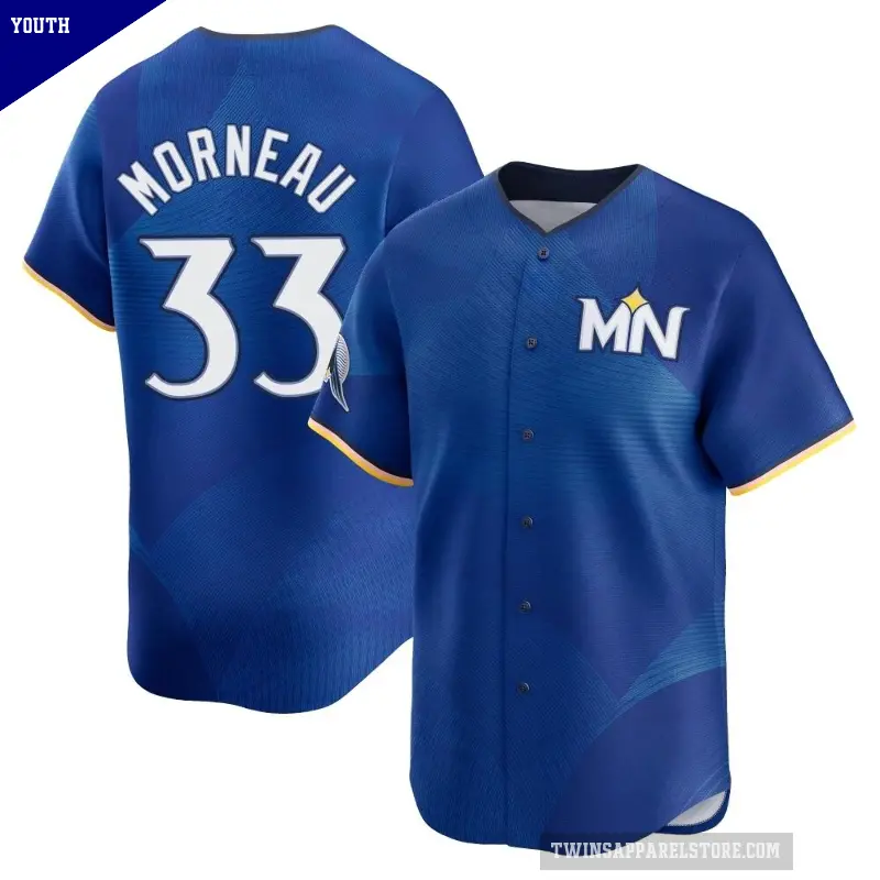 Youth No.33 Justin Morneau Minnesota Twins Royal Limited 2024 City Connect Jersey