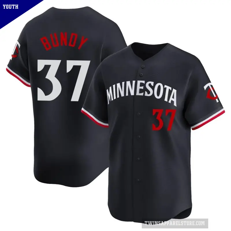 Youth No.37 Dylan Bundy Minnesota Twins Navy Limited Alternate Jersey