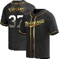 Youth No.37 Louis Varland Minnesota Twins Gold Replica Black en Alternate Jersey
