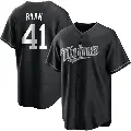 Youth No.41 Joe Ryan Minnesota Twins Black/White Replica Jersey