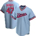 Youth No.47 Jack Morris Minnesota Twins Light Blue Replica Road Cooperstown Collection Jersey