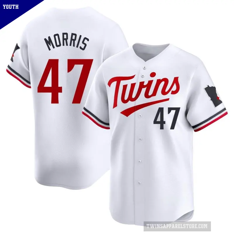 Youth No.47 Jack Morris Minnesota Twins White Limited Home Jersey