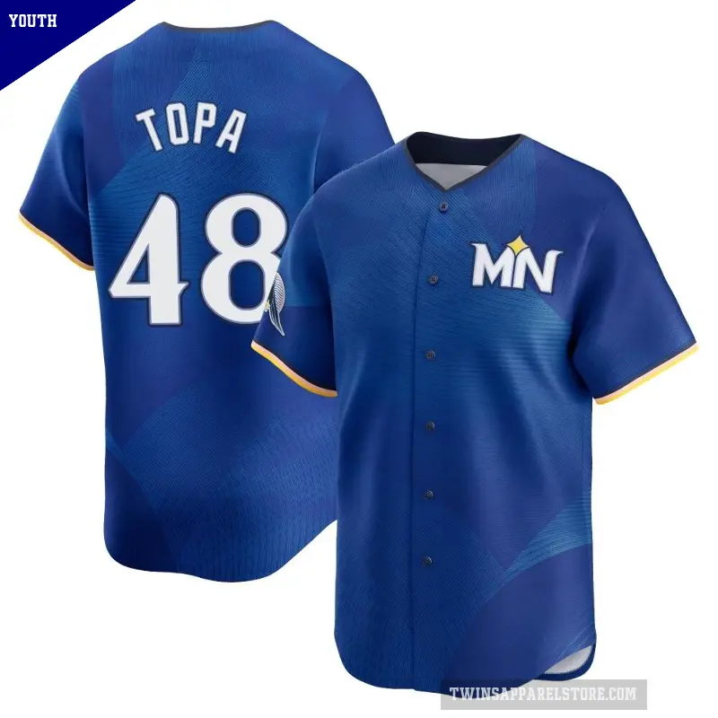Youth No.48 Justin Topa Minnesota Twins Royal Limited 2024 City Connect Jersey