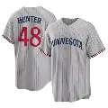 Youth No.48 Torii Hunter Minnesota Twins Gray Replica Road Jersey