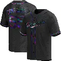 Youth No.55 Mark Contreras Minnesota Twins Black Replica Holographic Alternate Jersey