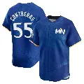 Youth No.55 Mark Contreras Minnesota Twins Royal Limited 2024 City Connect Jersey