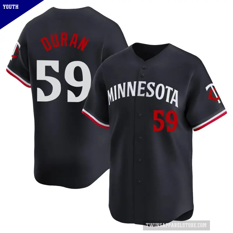 Youth No.59 Jhoan Duran Minnesota Twins Navy Limited Alternate Jersey