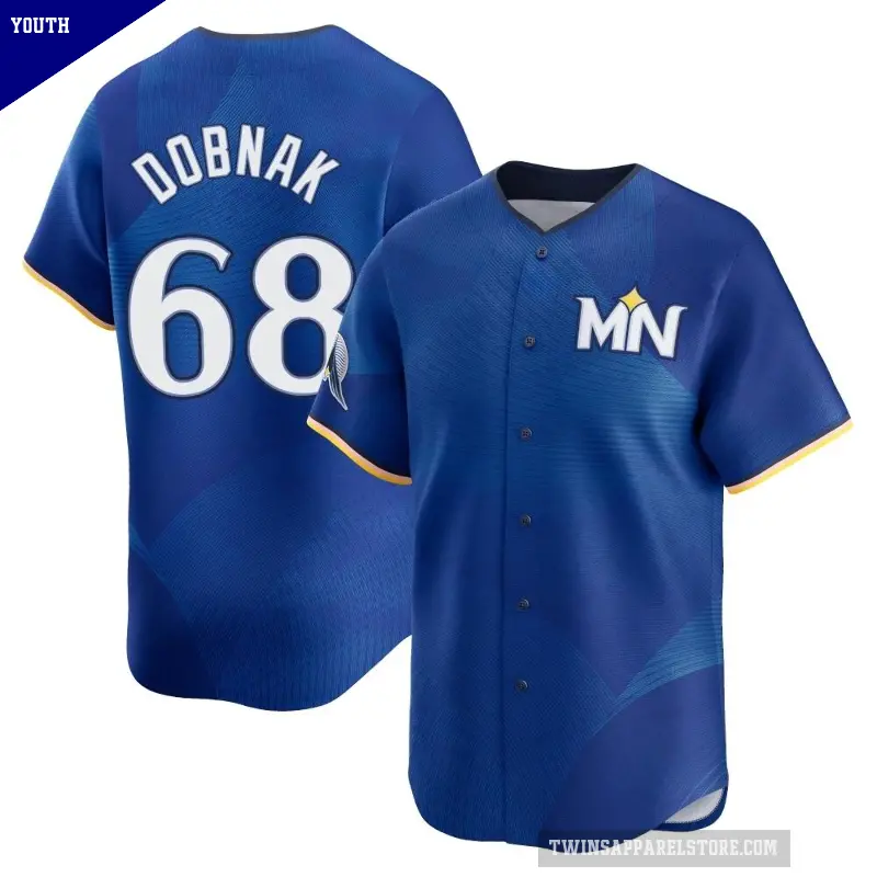 Youth No.68 Randy Dobnak Minnesota Twins Royal Limited 2024 City Connect Jersey