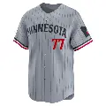 Youth No.77 Jair Camargo Minnesota Twins Gray Limited Road Jersey