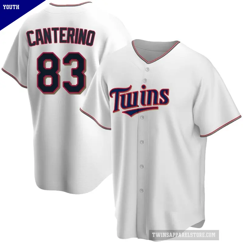 Youth No.83 Matt Canterino Minnesota Twins White Replica Home Jersey