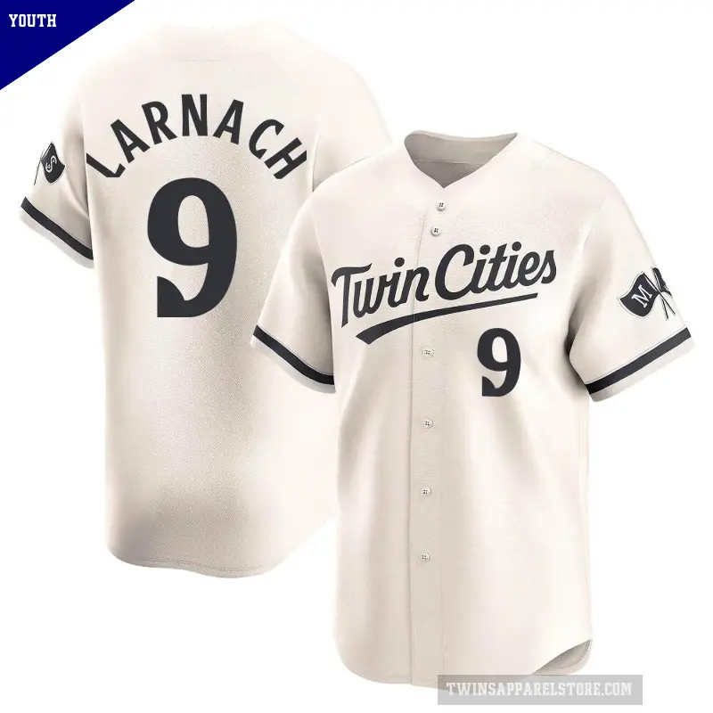 Youth No.9 Trevor Larnach Minnesota Twins Cream Limited Alternate Jersey