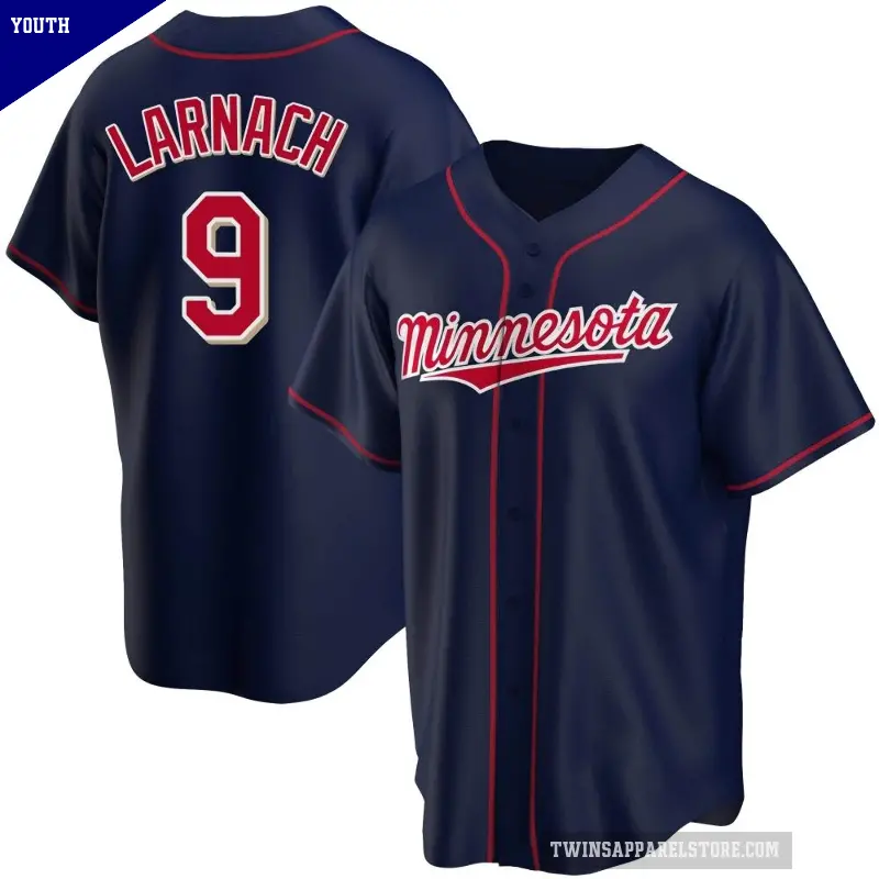 Youth No.9 Trevor Larnach Minnesota Twins Navy Replica Alternate Team Jersey